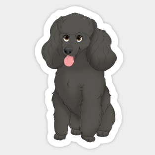 Black Miniature Poodle Dog Sticker